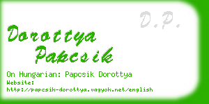 dorottya papcsik business card